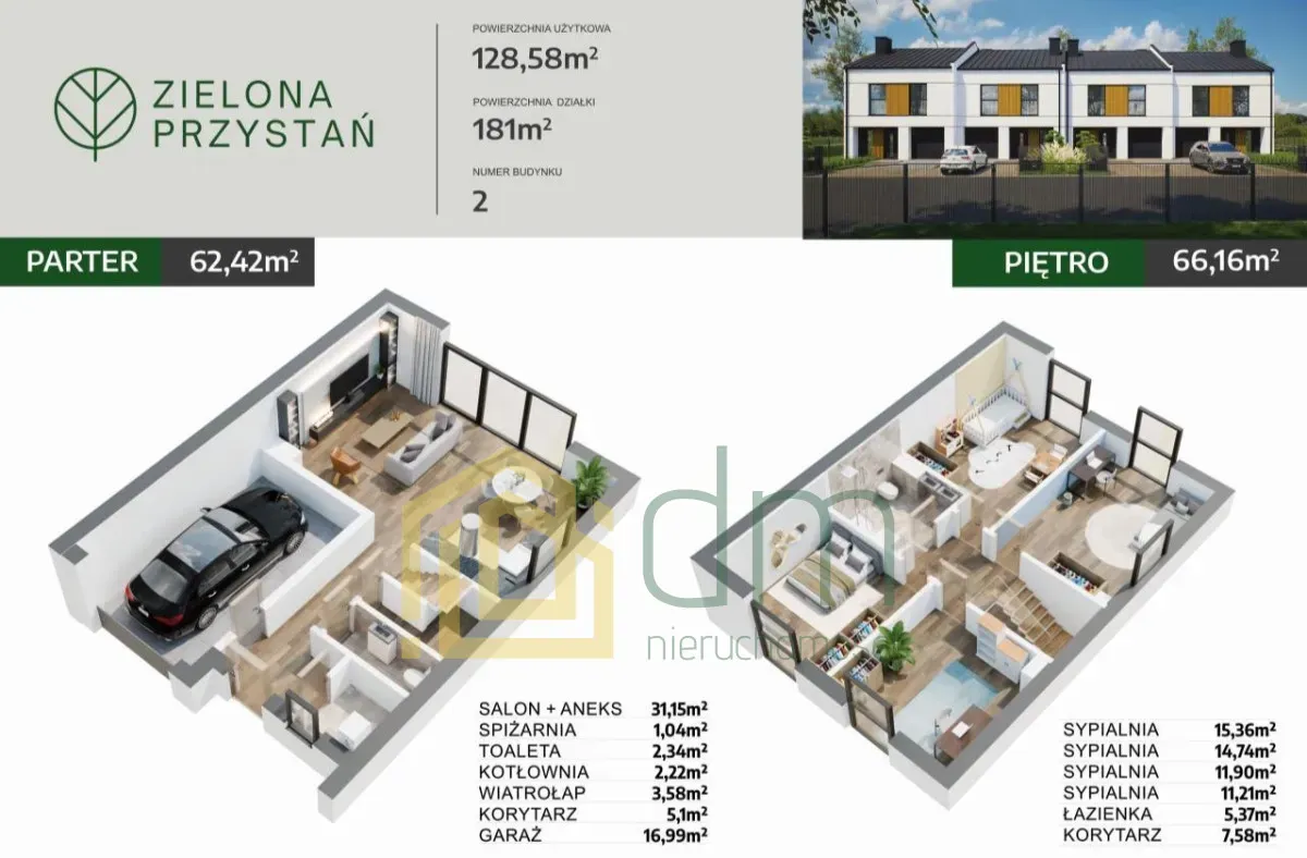 Dom 128m²/4 sypialnie/Garaż/Pompa ciepła 10